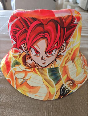 RARE DRAGON BALL Z Bucket Hat Kids One Size Children Kids Boys Girls Hat